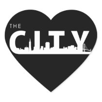 San Francisco Heart Sticker