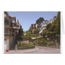 San Francisco - Lombard Street Digital Watercolor cards by lkldraw San Francisco - Lombard Street Digital Watercolor cards