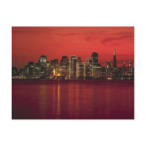 San Francisco Nitetime Skyline Postcard