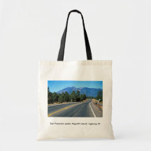 San Francisco peaks, flagstaff rebuilt, highway 66 Bags