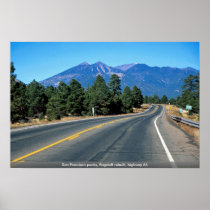San Francisco peaks, flagstaff rebuilt, highway 66 Print