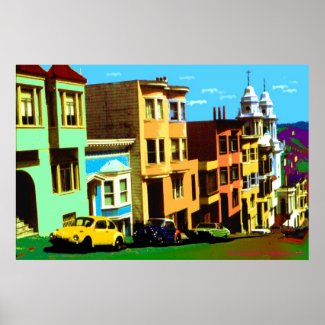 San Francisco Pop Art – Nob Hill View 69 print