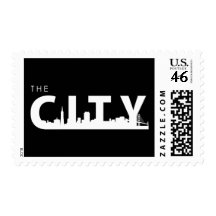 San Francisco Postage Stamp Black