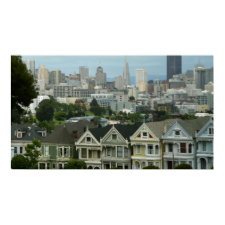 San Francisco Postcard Row Print print