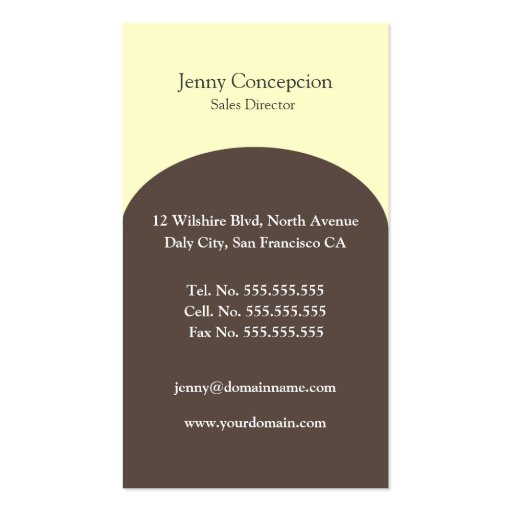 San Francisco Real Estate Business Card Template (back side)