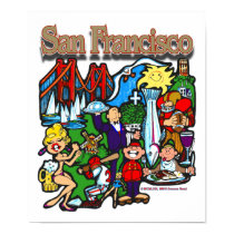 San Francisco retro poster posters