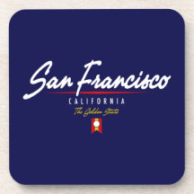 San Francisco Script Beverage Coasters