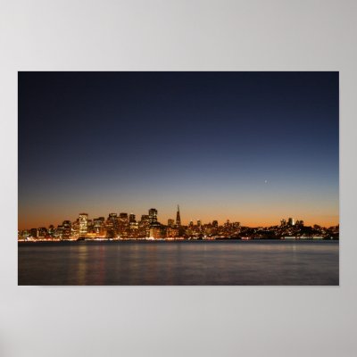 San Francisco Skyline at Sunset Posters by aaronkwood