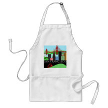 San Francisco Skyline Illustration Apron