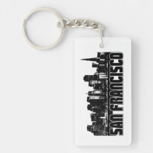 San Francisco Skyline Rectangle Acrylic Keychain