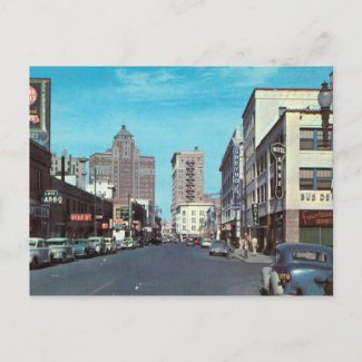 San Francisco St., El Paso TX Vintage postcard