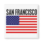 San Francisco, Stars and Stripes Refrigerator Magnet