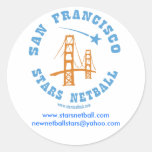 San Francisco Stars Netball Club Round Sticker