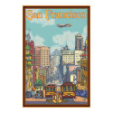 San Francisco Travel Poster - California Street posters by LanternPress San Francisco Travel Poster - California Street posters