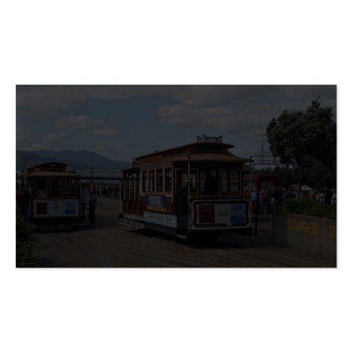 San Francisco Trolley Cars Business Card Templates (back side)