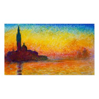 San Giorgio Maggiore at Dusk Claude Monet Business Card Templates