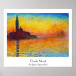 San Giorgio Maggiore at Dusk  Claude Monet Print