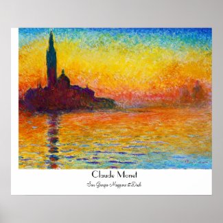 San Giorgio Maggiore at Dusk Claude Monet Print