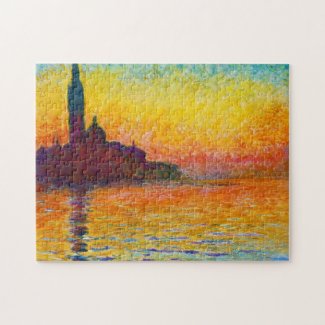 San Giorgio Maggiore at Dusk Claude Monet Jigsaw Puzzles