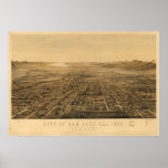 San Jose California 1875 Panoramic Map posters