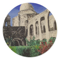 San Jose Mission Painting Round Sticker