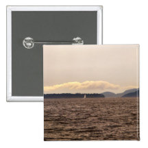San Juan Islands Sail Pinback Buttons