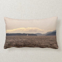 San Juan Islands Sail Throw Pillow