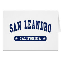San Leandro California College Style tee shirts Card