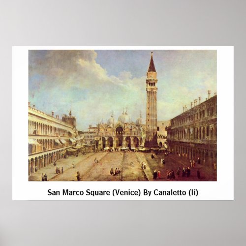San Marco Square (Venice) By Canaletto (Ii) Print