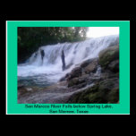 San Marcos River Falls Post Card postcards