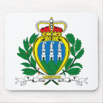 San Marino Coat of Arms Mousepad by FlagTshirts San Marino Coat of Arms Mousepad