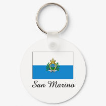San Marino Flag Design keychains