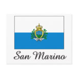 San Marino Flag Design Post Card