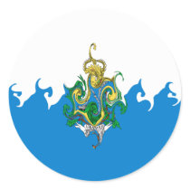 San Marino Gnarly Flag stickers by Flagnostic San Marino Gnarly Flag stickers