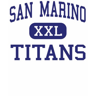 San Marino - Titans - High - San Marino California Tee Shirts by customteamsportswear