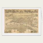 San Pedro, CA. Panoramic Map 1895 (1319A) cards
