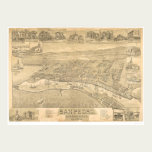San Pedro, CA. Panoramic Map 1895 (1319A) posters