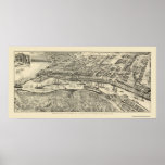 San Pedro, CA Panoramic Map - 1905 Print