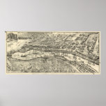 San Pedro California 1905 Antique Panoramic Map Posters