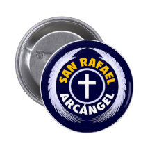 San Rafael Arcangel Pinback Buttons