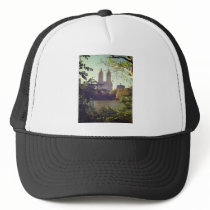 San Remo Framed By Trees, Central Park, NYC Mesh Hats