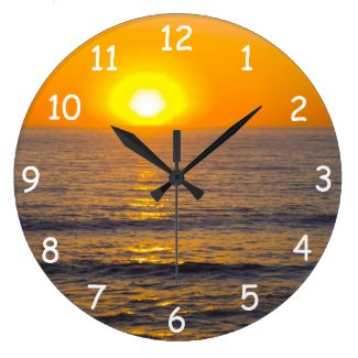 San Simeon Sunset 5 Wall Clocks