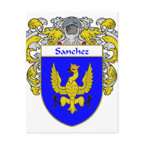 Sanchez Coat of Arms (Mantled) postcards