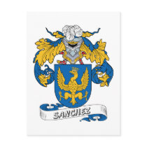 Sanchez Family Crest postcards by coatsofarms Sanchez Family Crest postcards