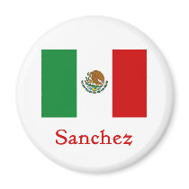 Sanchez Mexican Flag Fridge Magnets