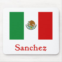 Sanchez Mexican Flag mousepads by NameGame Sanchez Mexican Flag mousepads