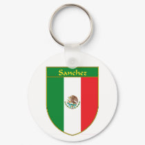 Sanchez Mexico Flag Shield keychains