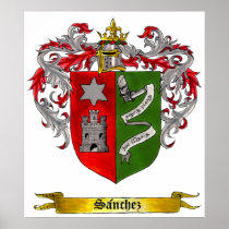Sanchez Shield of arms (Castilian) Posters