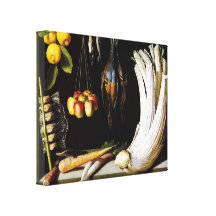 Sanchez - venison vegetables and fruits stretched canvas print