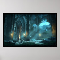 fantasy, fantastic, medieval, gothic, dark, ruins, castle, mountain, night, blue, torches, fantasy art posters, mansion house, Ajax the Lesser, commercial art, Palladium (mythology), artificial flower, Cassandra, natural elevation, shrine, fine art, human, dimout, brownout, plastic art, cyberart, graphic art, chromatic colour, chromatic color, spectral color, sky-blue, spectral colour, seamount, light source, time period, blueness, weeknight, work of art, phantasy world, show bill, Poster with custom graphic design